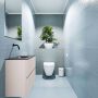 Mondiaz ADA Toiletmeubel 60x30x50cm met 0 kraangaten 2 lades linen mat Wastafel Lex links Solid Surface Wit FK75341920 - Thumbnail 2