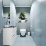 Mondiaz ADA Toiletmeubel 60x30x50cm met 0 kraangaten 2 lades talc mat Wastafel Lex midden Solid Surface Zwart FK75342063 - Thumbnail 2