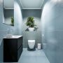 Mondiaz ADA Toiletmeubel 60x30x50cm met 0 kraangaten 2 lades urban mat Wastafel Lex midden Solid Surface Zwart FK75342092 - Thumbnail 2