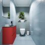 Mondiaz ADA Toiletmeubel 60x30x50cm met 1 kraangaten 2 lades fire mat Wastafel Lex midden Solid Surface Wit FK75341888 - Thumbnail 2