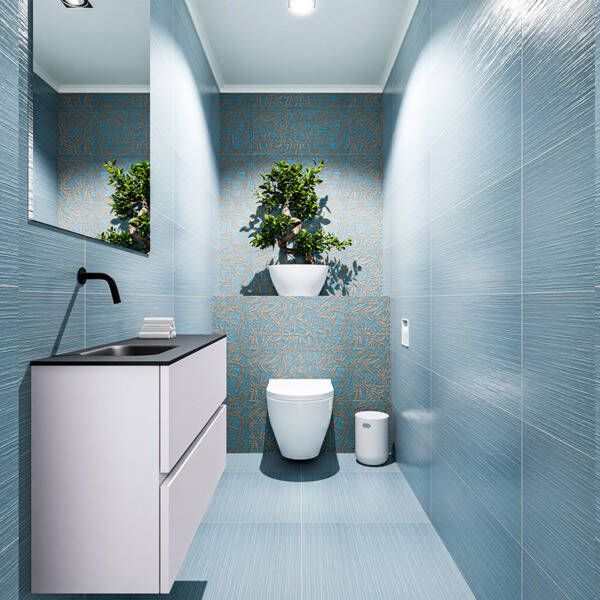 Mondiaz ADA Toiletmeubel 80x30x50cm met 0 kraangaten 2 lades cale mat Wastafel Lex links Solid Surface Wit FK75341955