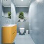 Mondiaz ADA Toiletmeubel 80x30x50cm met 0 kraangaten 2 lades ocher mat Wastafel Lex midden Solid Surface Wit FK75341866 - Thumbnail 2