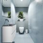 Mondiaz ADA Toiletmeubel 80x30x50cm met 0 kraangaten 2 lades talc mat Wastafel Lex links Solid Surface Wit FK75341723 - Thumbnail 2