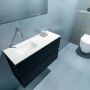 Mondiaz ADA Toiletmeubel 80x30x50cm met 0 kraangaten 2 lades urban mat Wastafel Lex links Solid Surface Wit FK75341752 - Thumbnail 2