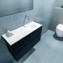 Mondiaz ADA Toiletmeubel 80x30x50cm met 0 kraangaten 2 lades urban mat Wastafel Lex rechts Solid Surface Wit FK75341754 - Thumbnail 2