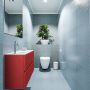 Mondiaz ADA Toiletmeubel 80x30x50cm met 1 kraangaten 2 lades fire mat Wastafel Lex links Solid Surface Zwart FK75342244 - Thumbnail 2