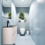 Mondiaz ADA Toiletmeubel 80x30x50cm met 1 kraangaten 2 lades linen mat Wastafel Lex links Solid Surface Zwart FK75342273 - Thumbnail 2