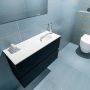 Mondiaz ADA Toiletmeubel 80x30x50cm met 1 kraangaten 2 lades urban mat Wastafel Lex rechts Solid Surface Zwart FK75342101 - Thumbnail 2