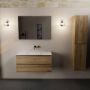 Mondiaz Aivy badmeubelset 100x45x50cm 0 kraangaten 1 wasbak talc Solid surface Midden 2 lades Zonder spiegel Melamine Chai AIVY80101 - Thumbnail 2