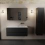 Mondiaz AIVY 120cm badmeubel Urban wastafel Talc solid surface rechts zonder kraangat met spiegelkast (AI-351641TALC-NO AI-M120URRE AI-C120URMI) - Thumbnail 2