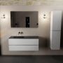 Mondiaz AIVY 120cm badmeubel Talc wastafel Urban solid surface links zonder kraangat met spiegel (AI-351631URBAN-NO AI-M120TALI AI-S120X71) - Thumbnail 2