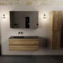 Mondiaz AIVY 120cm badmeubel Chai wastafel Urban solid surface links zonder kraangat met spiegelkast (AI-351631URBAN-NO AI-M120CHLI AI-C120CHMI) - Thumbnail 2