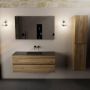 Mondiaz AIVY 120cm badmeubel Chai wastafel Urban solid surface midden zonder kraangat met spiegel (AI-351621URBAN-NO AI-M120CHMI AI-S120X70) - Thumbnail 2