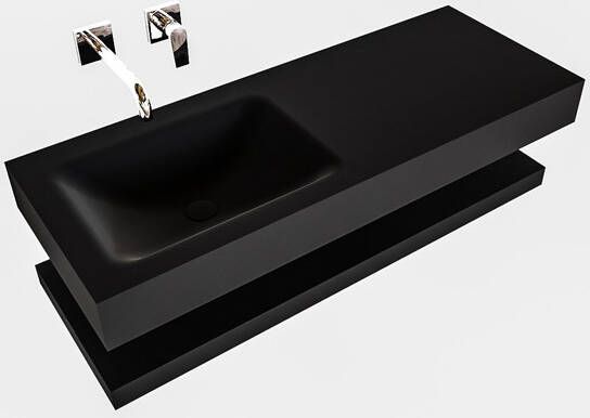 Aqua Splash Badkamermeubel AQS Ibiza 120 cm met Planchet Solid Surface Mat Wit Badmeubel Ibiza 120 cm Solid Surface Planchet Spoelbak Midden Mat Wit - Foto 4