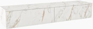 Mondiaz ALAN MODULE onderkast 170x45x30cm 2 lades Push to open Melamine Cararra mat A45278Cararra