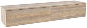 Mondiaz ALAN MODULE onderkast 170x45x30cm 2 lades Push to open Melamine Dark brown grey mat A45278Darkbrowngrey