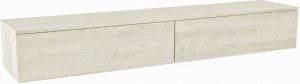 Mondiaz ALAN MODULE SMALL onderkast 200x41x30cm 2 lades Push to open Melamine Light brown grey mat A45319Lightbrowngrey