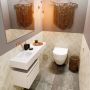 Mondiaz ANDOR Toiletmeubel 100x30x30cm met 0 kraangaten 1 lades linen mat Wastafel Lex links Solid Surface Zwart FK75343672 - Thumbnail 2