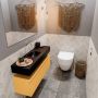 Mondiaz ANDOR Toiletmeubel 100x30x30cm met 0 kraangaten 1 lades ocher mat Wastafel Lex midden Solid Surface Zwart FK75343612 - Thumbnail 2