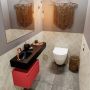 Mondiaz ANDOR Toiletmeubel 100x30x30cm met 1 kraangaten 1 lades fire mat Wastafel Lex links Solid Surface Zwart FK75343642 - Thumbnail 2