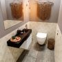 Mondiaz ANDOR Toiletmeubel 100x30x30cm met 1 kraangaten 1 lades talc mat Wastafel Lex rechts Solid Surface Zwart FK75343470 - Thumbnail 2