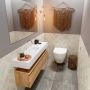 Mondiaz ANDOR Toiletmeubel 120x30x30cm met 0 kraangaten 1 lades washed oak mat Wastafel Lex midden Solid Surface Zwart FK75343734 - Thumbnail 2
