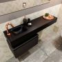 Mondiaz ANDOR Toiletmeubel 120x30x30cm met 1 kraangaten 1 lades urban mat Wastafel Lex links Solid Surface Wit FK75343155 - Thumbnail 2