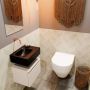 Mondiaz ANDOR Toiletmeubel 40x30x30cm met 0 kraangaten 1 lades linen mat Wastafel Lex links Solid Surface Zwart FK75343654 - Thumbnail 2