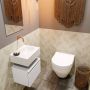Mondiaz ANDOR Toiletmeubel 40x30x30cm met 0 kraangaten 1 lades talc mat Wastafel Lex rechts Solid Surface Zwart FK75343453 - Thumbnail 2