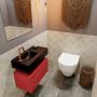 Mondiaz ANDOR Toiletmeubel 60x30x30cm met 1 kraangaten 1 lades fire mat Wastafel Lex links Solid Surface Zwart FK75343630 - Thumbnail 2
