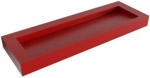 Mondiaz AVON Fire vrijhangende wastafel 140cm midden rand 12cm XM21009Fire