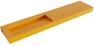 Mondiaz AVON Ocher vrijhangende wastafel 220cm links rand 12cm XM21036Ocher
