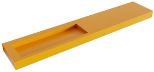 Mondiaz AVON Ocher vrijhangende wastafel 240cm links rand 12cm XM21038Ocher