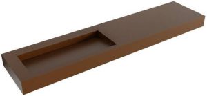 Mondiaz AVON Rust vrijhangende wastafel 200cm Positie wasbak links rand 12cm XM21034Rust