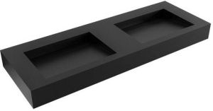 Mondiaz AVON Urban vrijhangende solid surface wastafel 130cm dubbel rand 12cm XM21065Urban