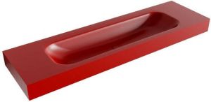 Mondiaz BIG LARGE Fire vrijhangende wastafel 160cm midden rand 12cm XM49694Fire