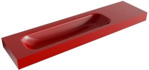 Mondiaz BIG LARGE Fire vrijhangende wastafel 180cm links rand 12cm XM49704Fire