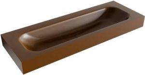 Mondiaz BIG LARGE Rust vrijhangende wastafel 130cm midden rand 12cm XM49691Rust