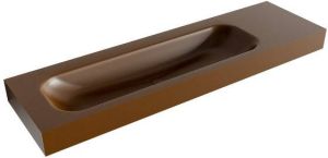 Mondiaz BIG LARGE Rust vrijhangende wastafel 160cm links rand 12cm XM49702Rust