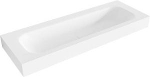 Mondiaz BIG LARGE Talc vrijhangende wastafel 130cm midden rand 12cm XM49691Talc