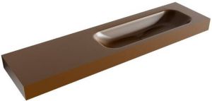 Mondiaz BIG MEDIUM Rust vrijhangende wastafel 180cm rechts rand 12cm XM49687Rust