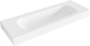 Mondiaz BIG MEDIUM Talc vrijhangende wastafel 130cm midden rand 12cm XM49665Talc