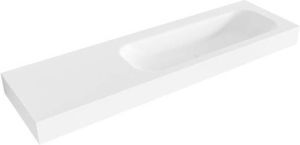 Mondiaz BIG MEDIUM Talc vrijhangende wastafel 160cm rechts rand 12cm XM49685Talc