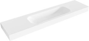Mondiaz BIG MEDIUM Talc vrijhangende wastafel 190cm midden rand 12cm XM49671Talc