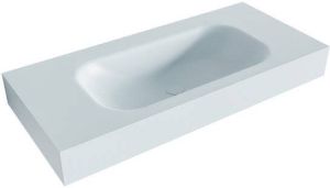 Mondiaz BIG SMALL Clay vrijhangende wastafel 100cm midden rand 12cm XM49621Clay
