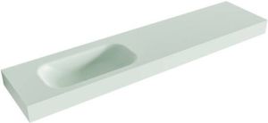Mondiaz BIG SMALL Greey vrijhangende wastafel 200cm links rand 12cm XM49650Greey