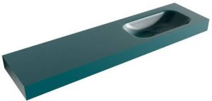 Mondiaz BIG SMALL Smag vrijhangende wastafel 180cm rechts rand 12cm XM49659Smag