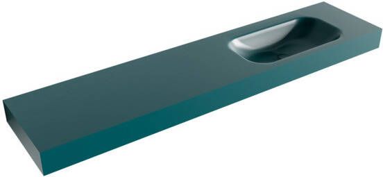 Mondiaz BIG SMALL Smag vrijhangende wastafel 200cm rechts rand 12cm XM49661Smag