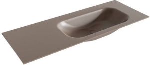 Mondiaz BIG small Smoke solid surface inbouw wastafel 120cm rechts XM63060Smoke