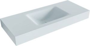 Mondiaz CLOUD Clay vrijhangende wastafel 110cm midden rand 12cm XM49303Clay